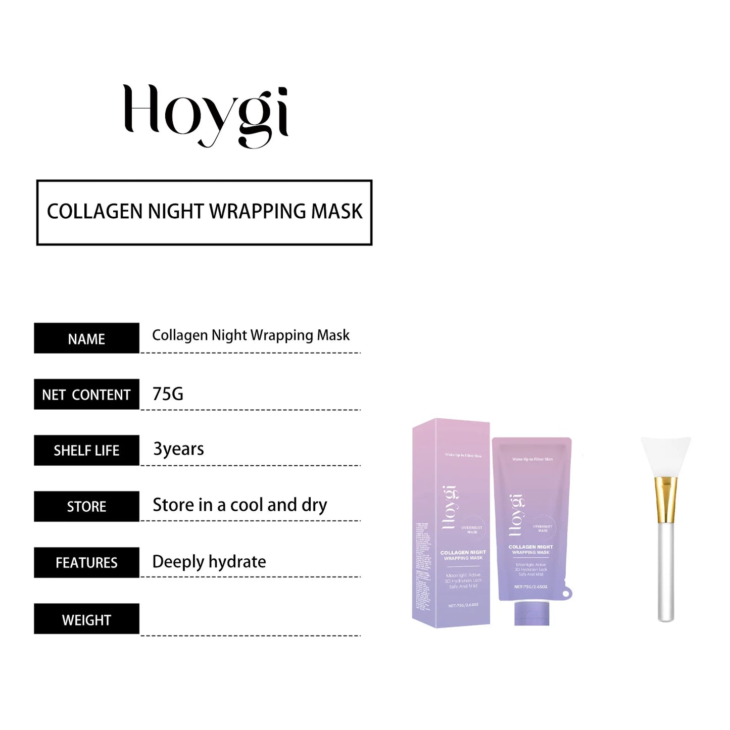 Collagen Night Wrapping Mask™ — Radiant Renewal Hydration Treatment